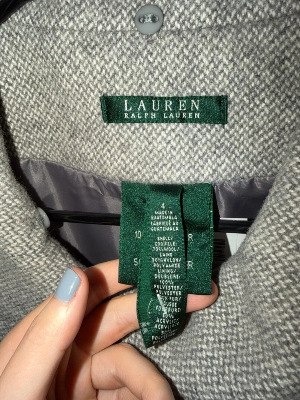 Ralph Lauren Women's Belted Trench Coat in Heather Gray - Picture 4 of 5